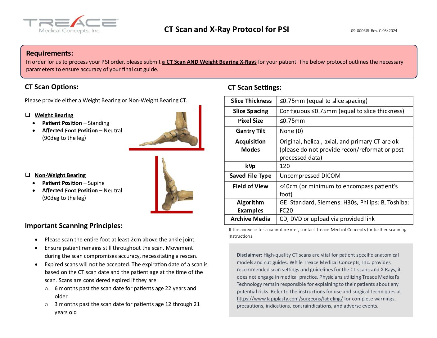 CT Scan and WB X-Ray Protocol